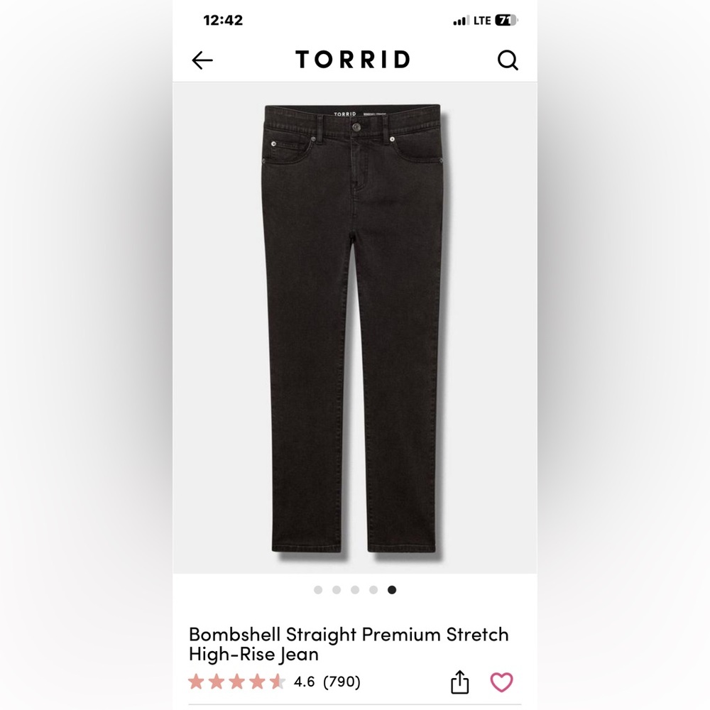 Torrid Charcoal Straight Leg Jeans